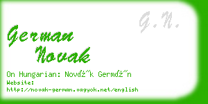 german novak business card